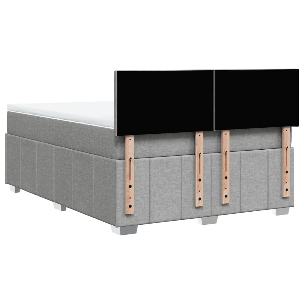 vidaXL Κρεβάτι Boxspring με Στρώμα Αν. Πράσινο 160x200εκ Υφασμάτινο