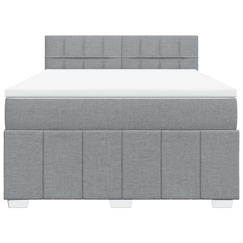 vidaXL Κρεβάτι Boxspring με Στρώμα Αν. Πράσινο 160x200εκ Υφασμάτινο