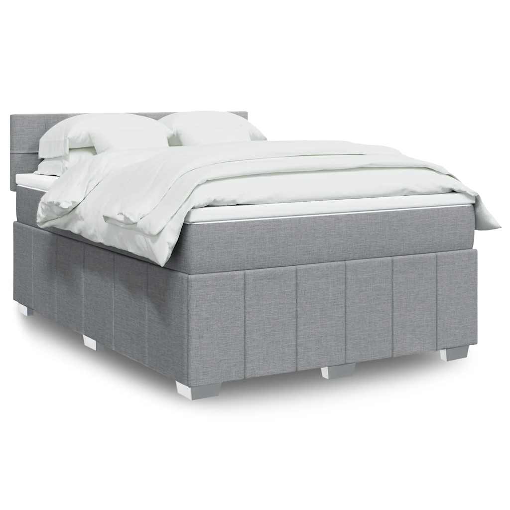 vidaXL Κρεβάτι Boxspring με Στρώμα Αν. Πράσινο 160x200εκ Υφασμάτινο