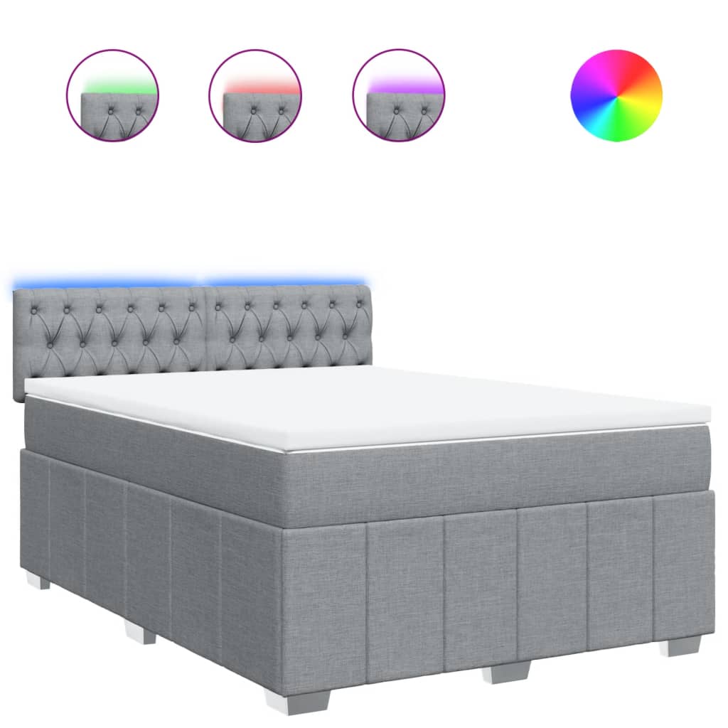 vidaXL Κρεβάτι Boxspring με Στρώμα Αν. Πράσινο 160x200εκ Υφασμάτινο