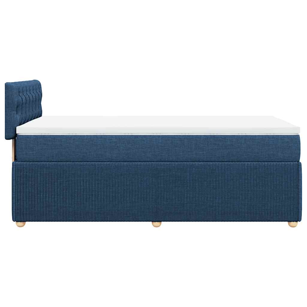 vidaXL Κρεβάτι Boxspring με Στρώμα Μπλε 80x200 εκ. Υφασμάτινο
