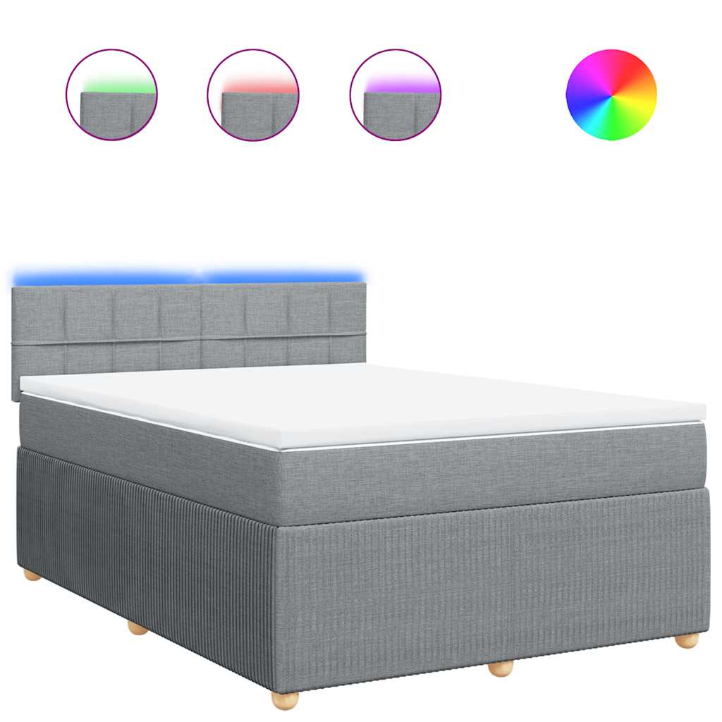 vidaXL Κρεβάτι Boxspring με Στρώμα Αν. Πράσινο 160x200εκ Υφασμάτινο