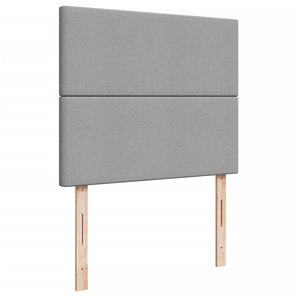 vidaXL Κρεβάτι Boxspring με Στρώμα Ανοιχτό Γκρι 120x200 εκ. Υφασμάτινο
