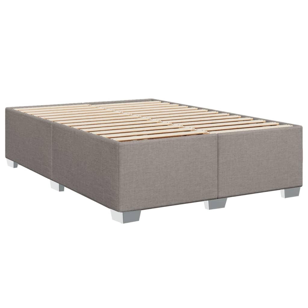 vidaXL Κρεβάτι Boxspring με Στρώμα Taupe 140x190 εκ. Υφασμάτινο