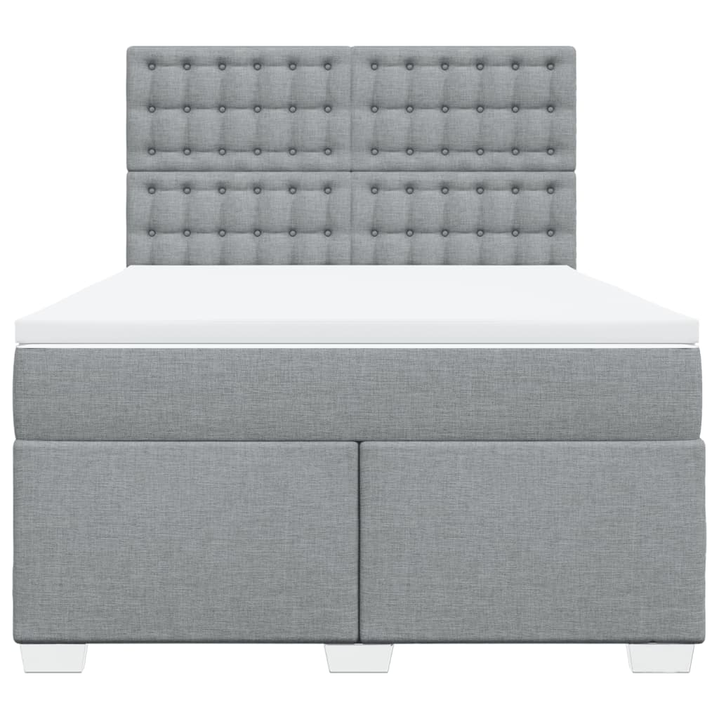 vidaXL Κρεβάτι Boxspring με Στρώμα Αν. Πράσινο 160x200εκ Υφασμάτινο