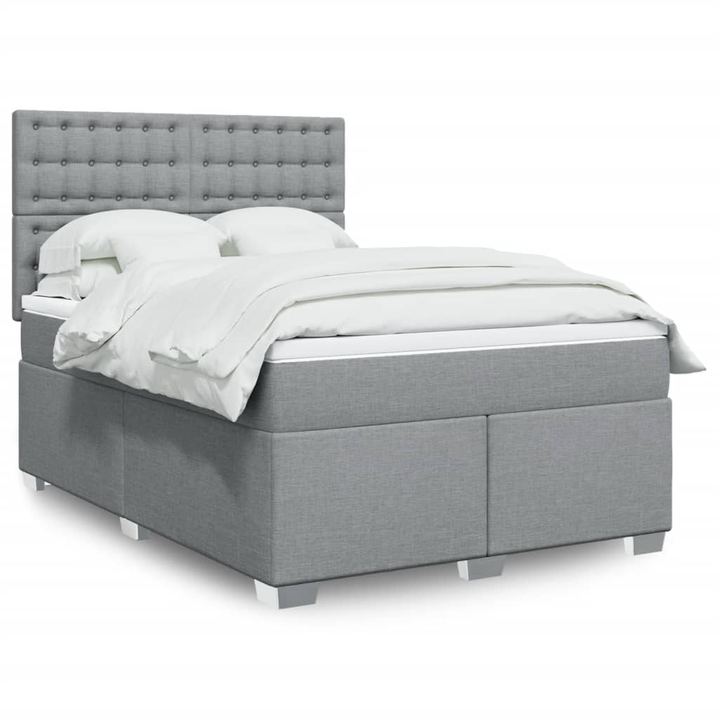 vidaXL Κρεβάτι Boxspring με Στρώμα Αν. Πράσινο 160x200εκ Υφασμάτινο