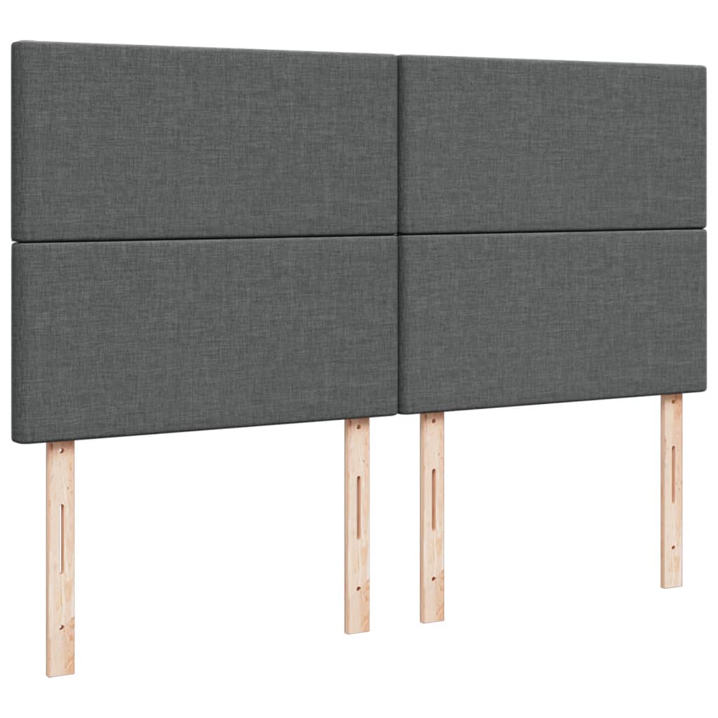 vidaXL Κρεβάτι Boxspring με Στρώμα Σκούρο Γκρι 180x200 εκ Υφασμάτιν