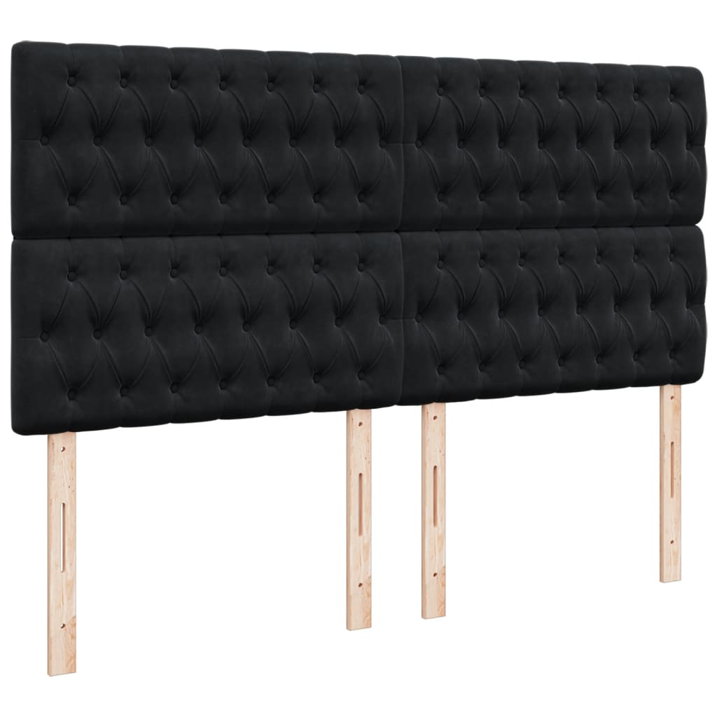 vidaXL Κρεβάτι Boxspring με Στρώμα Μαύρο 180x200 εκ. Υφασμάτινο