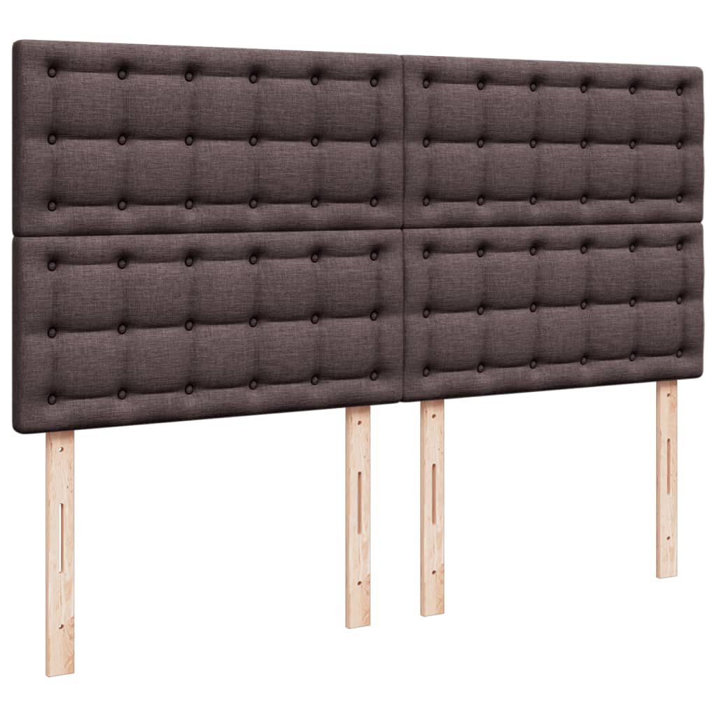 vidaXL Κρεβάτι Boxspring με Στρώμα Σκούρο Καφέ 180x200 εκ Υφασμάτινο