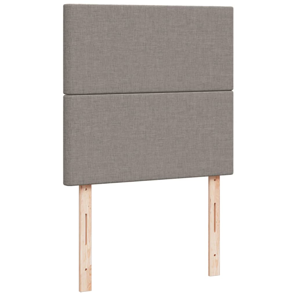 vidaXL Κρεβάτι Boxspring με Στρώμα Taupe 90x190 εκ.Υφασμάτινο