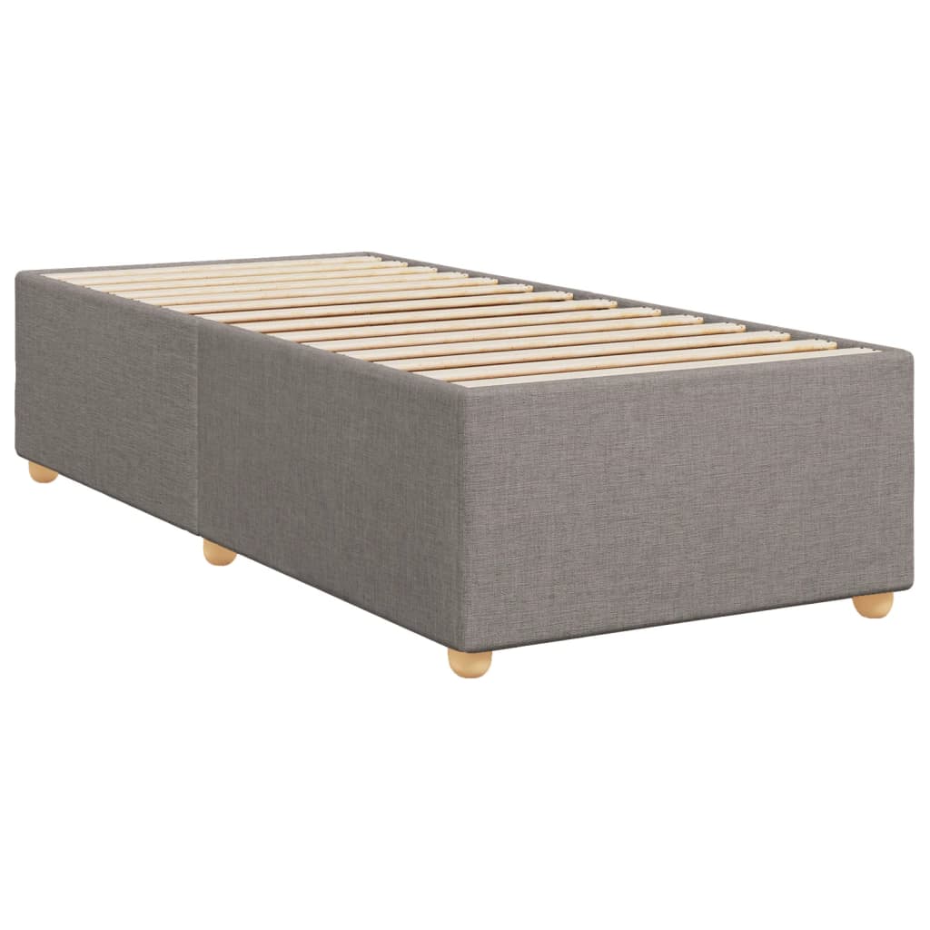 vidaXL Κρεβάτι Boxspring με Στρώμα Taupe 90x190 εκ.Υφασμάτινο