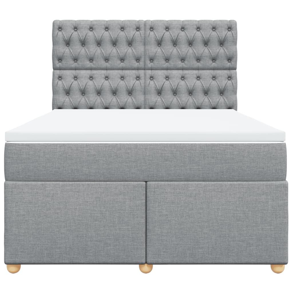 vidaXL Κρεβάτι Boxspring με Στρώμα Αν. Πράσινο 160x200εκ Υφασμάτινο