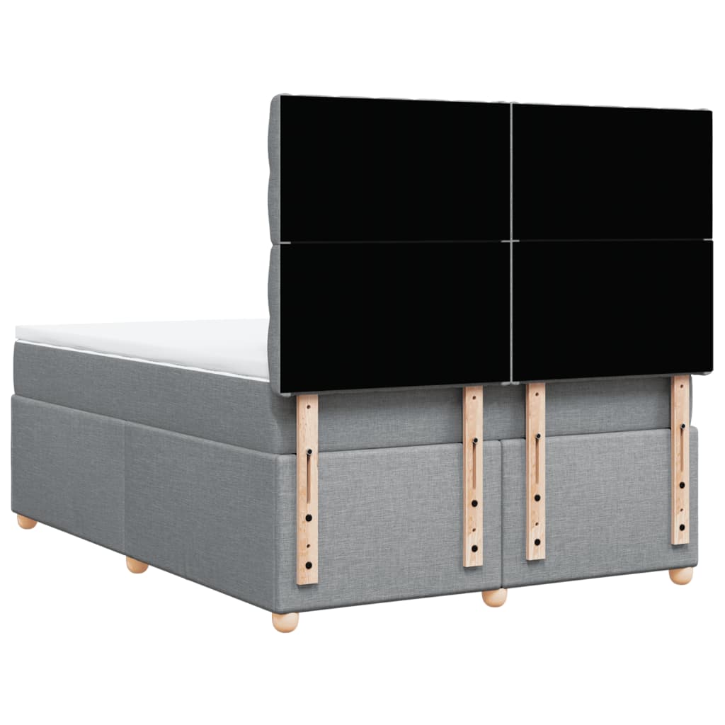 vidaXL Κρεβάτι Boxspring με Στρώμα Αν. Πράσινο 160x200εκ Υφασμάτινο