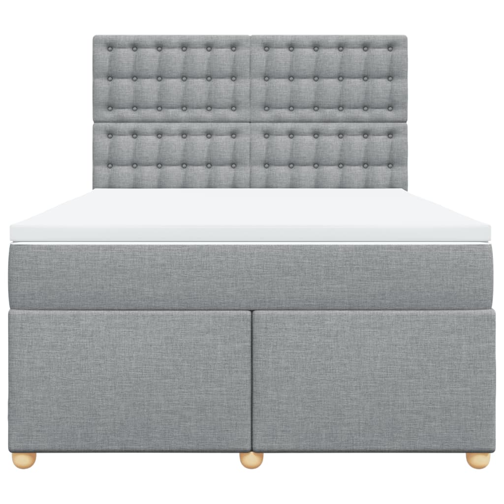 vidaXL Κρεβάτι Boxspring με Στρώμα Αν. Πράσινο 160x200εκ Υφασμάτινο