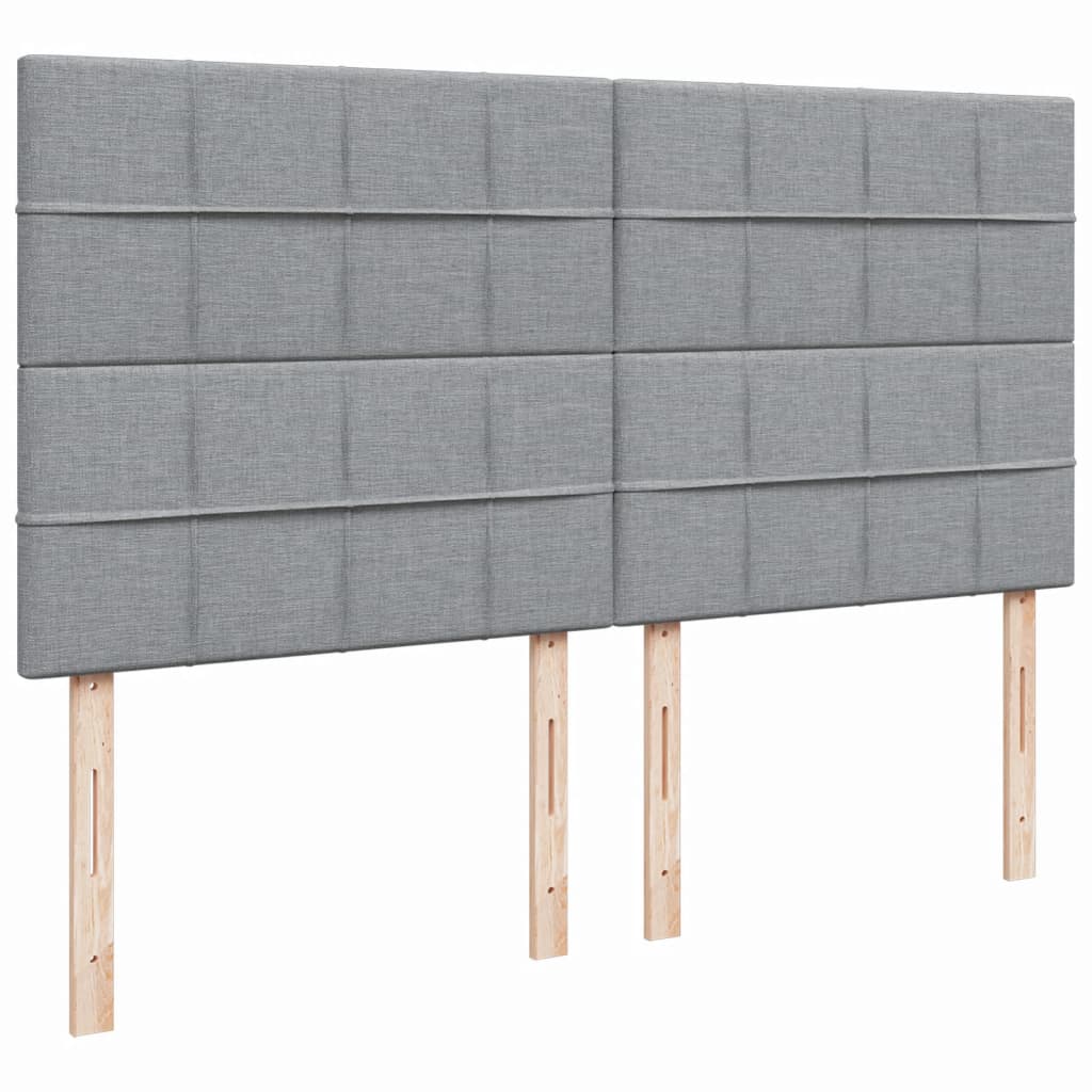 vidaXL Κρεβάτι Boxspring με Στρώμα Ανοιχτό Γκρι 180x200 εκ. Υφασμάτινο