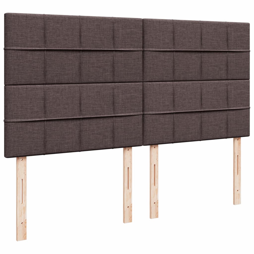 vidaXL Κρεβάτι Boxspring με Στρώμα Σκούρο Καφέ 180x200 εκ Υφασμάτινο