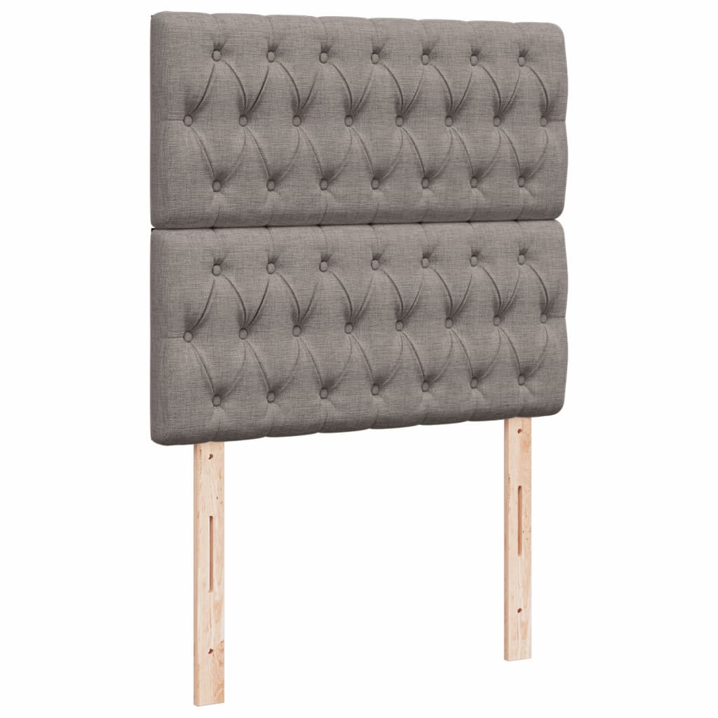 vidaXL Κρεβάτι Boxspring με Στρώμα Taupe 80x200 εκ. Υφασμάτινο