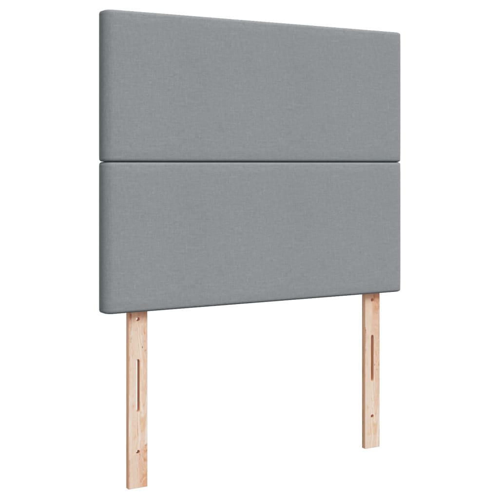 vidaXL Κρεβάτι Boxspring με Στρώμα Ανοιχτό Γκρι 120x190 εκ. Υφασμάτινο