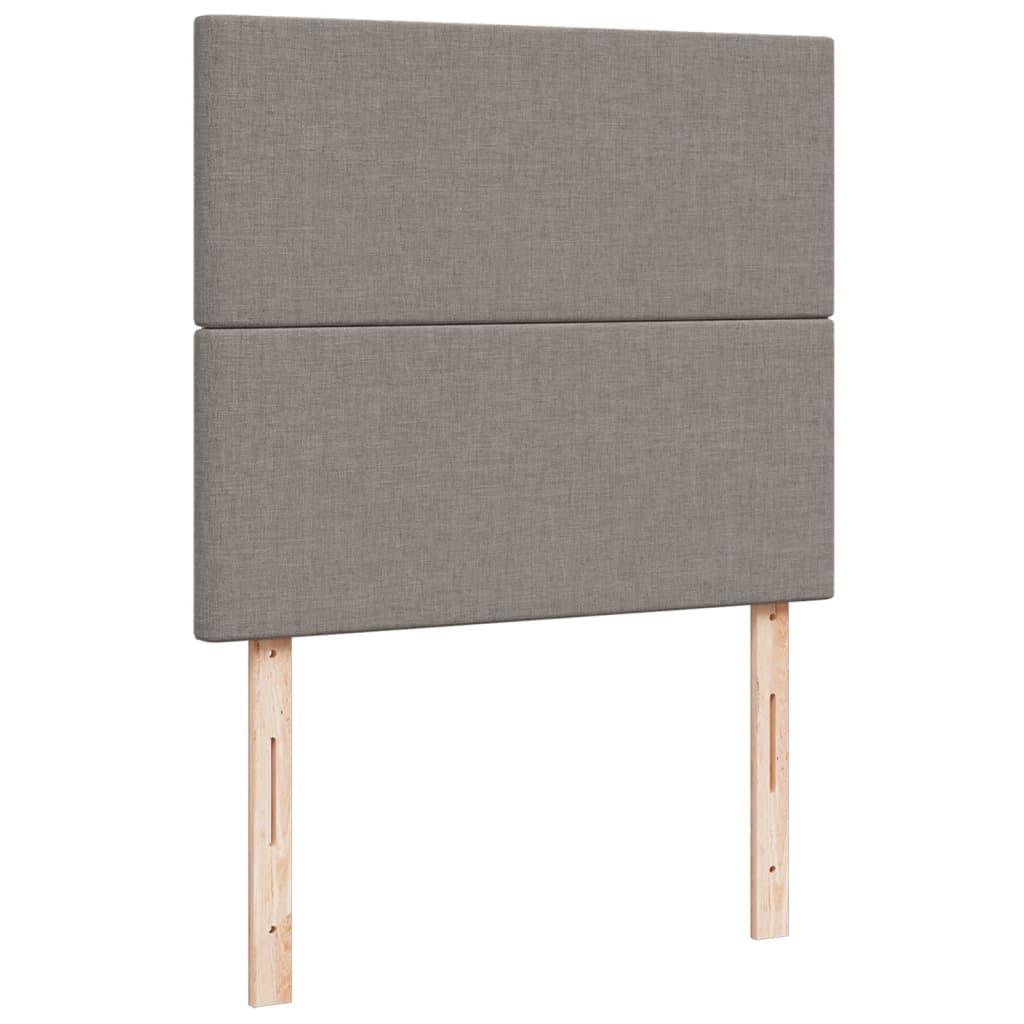 vidaXL Κρεβάτι Boxspring με Στρώμα Taupe 120x200 εκ. Υφασμάτινο