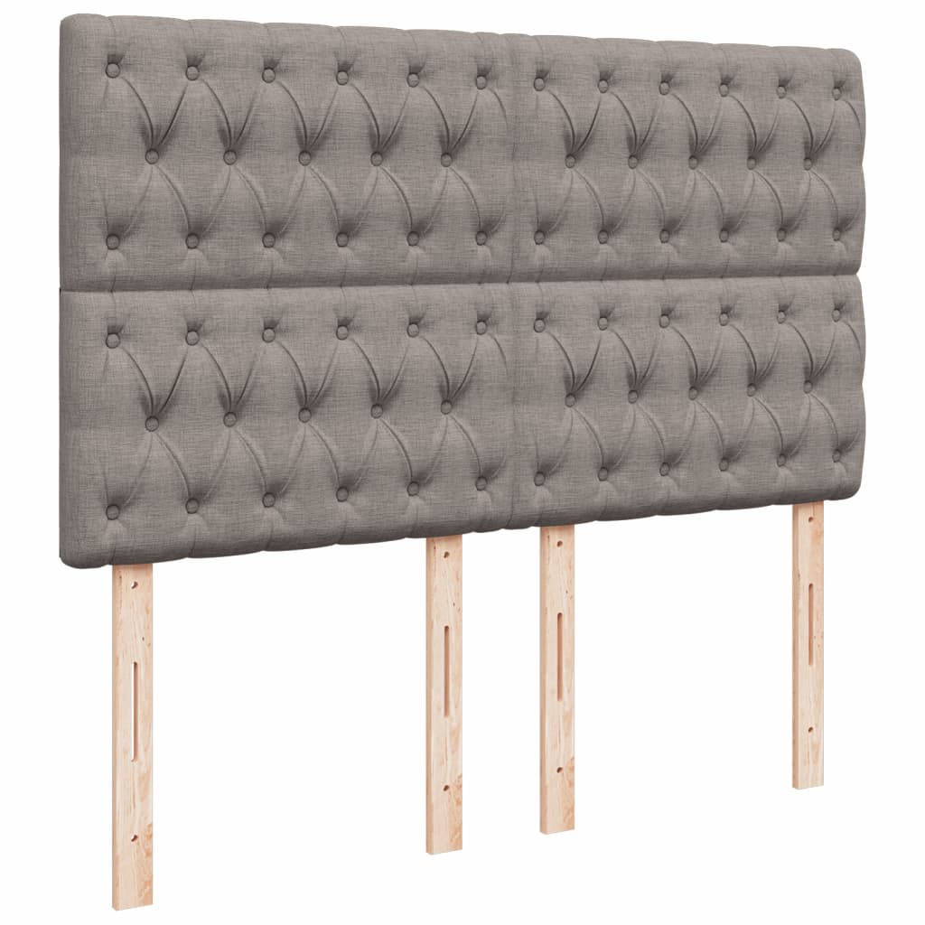 vidaXL Κρεβάτι Boxspring με Στρώμα Taupe 140x200 εκ. Υφασμάτινο