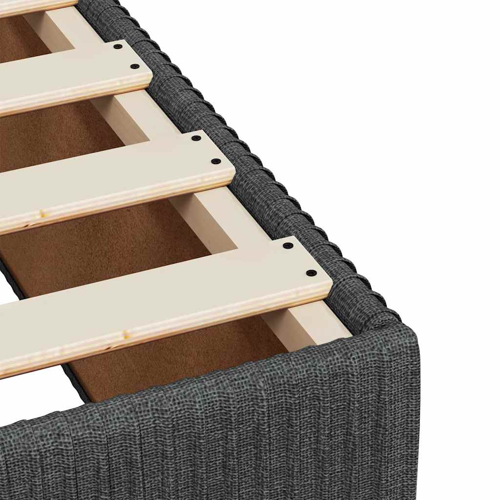 vidaXL Κρεβάτι Boxspring με Στρώμα Σκούρο Γκρι 80x200 εκ. Υφασμάτινο