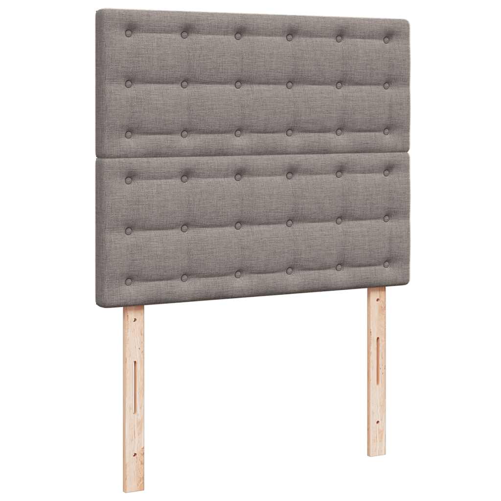 vidaXL Κρεβάτι Boxspring με Στρώμα Taupe 120x200 εκ. Υφασμάτινο