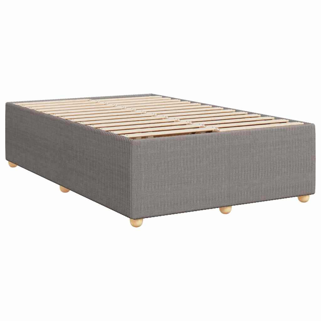 vidaXL Κρεβάτι Boxspring με Στρώμα Taupe 120x200 εκ. Υφασμάτινο