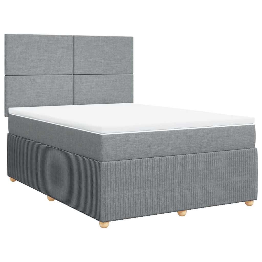 vidaXL Κρεβάτι Boxspring με Στρώμα Αν. Πράσινο 160x200εκ Υφασμάτινο