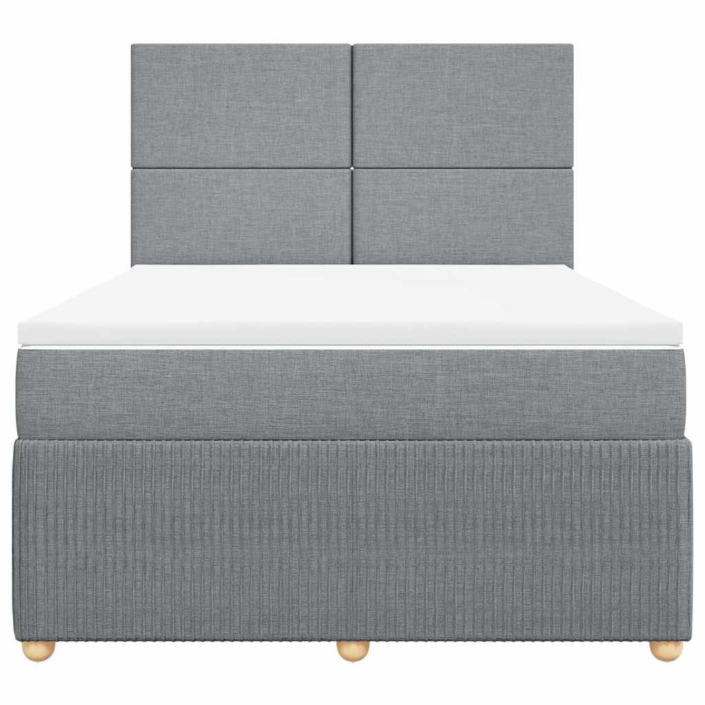 vidaXL Κρεβάτι Boxspring με Στρώμα Αν. Πράσινο 160x200εκ Υφασμάτινο