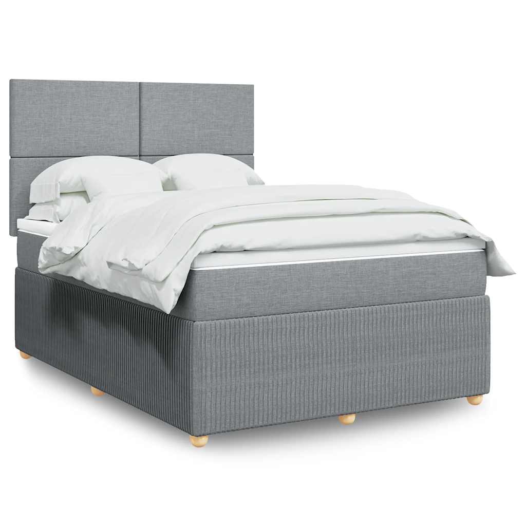 vidaXL Κρεβάτι Boxspring με Στρώμα Αν. Πράσινο 160x200εκ Υφασμάτινο