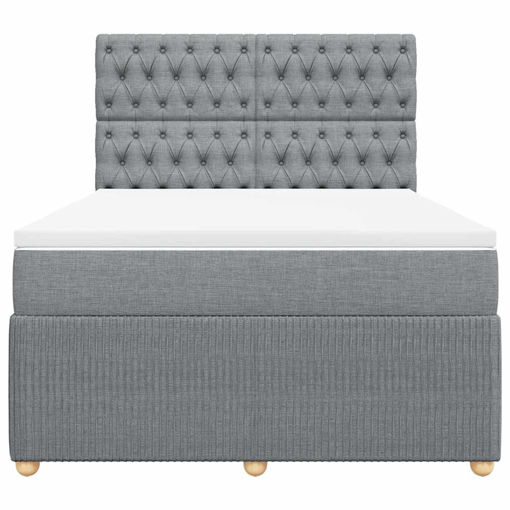 vidaXL Κρεβάτι Boxspring με Στρώμα Αν. Πράσινο 160x200εκ Υφασμάτινο