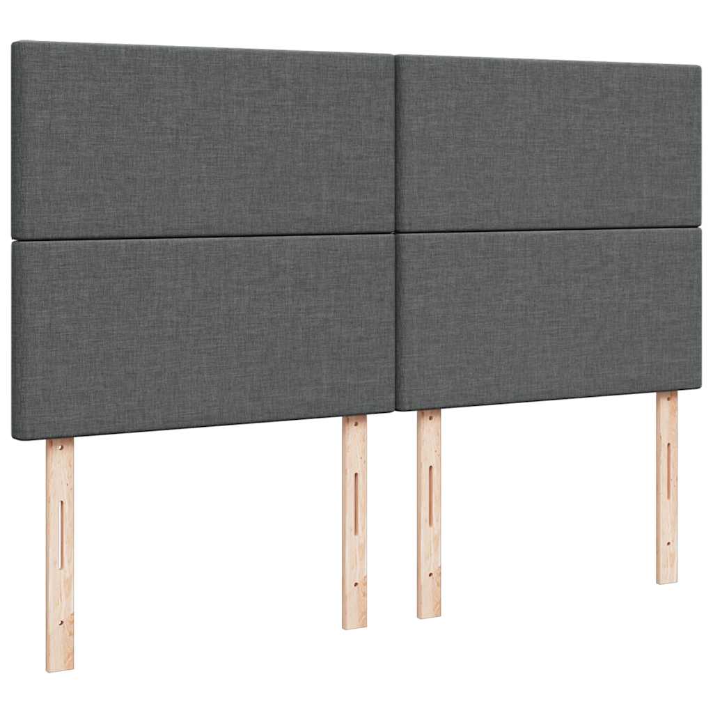 vidaXL Κρεβάτι Boxspring με Στρώμα Σκούρο Γκρι 180x200 εκ Υφασμάτιν