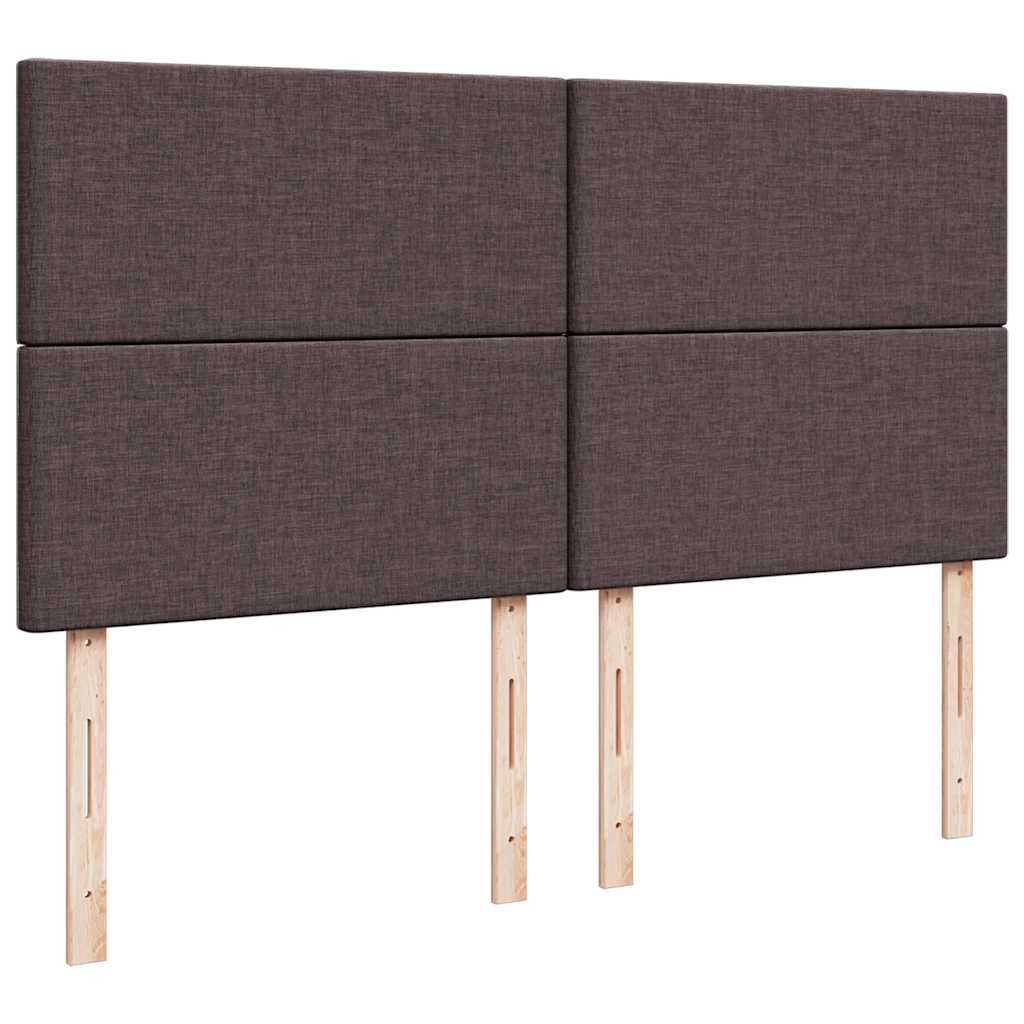 vidaXL Κρεβάτι Boxspring με Στρώμα Σκούρο Καφέ 180x200 εκ Υφασμάτινο