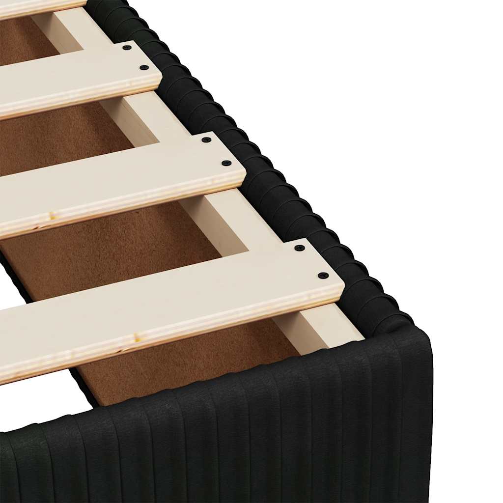 vidaXL Κρεβάτι Boxspring με Στρώμα Μαύρο 120x190 εκ. Βελούδινο