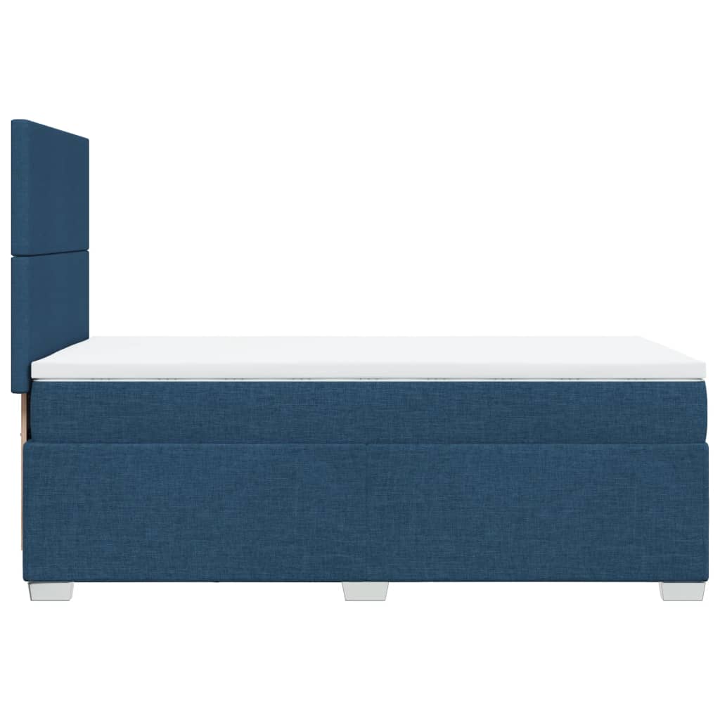 vidaXL Κρεβάτι Boxspring με Στρώμα Μπλε 80x200 εκ. Υφασμάτινο