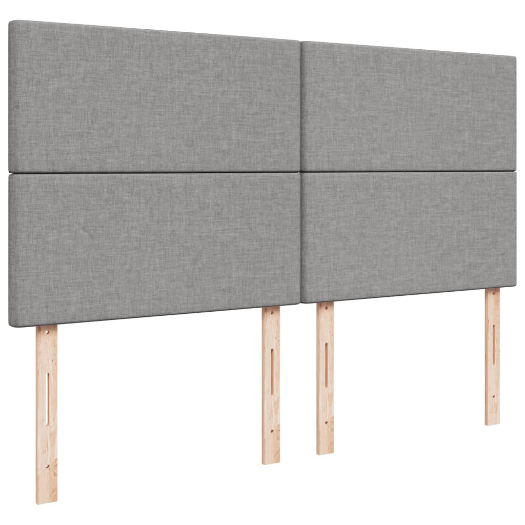 vidaXL Κρεβάτι Boxspring με Στρώμα Ανοιχτό Γκρι 180x200 εκ. Υφασμάτινο