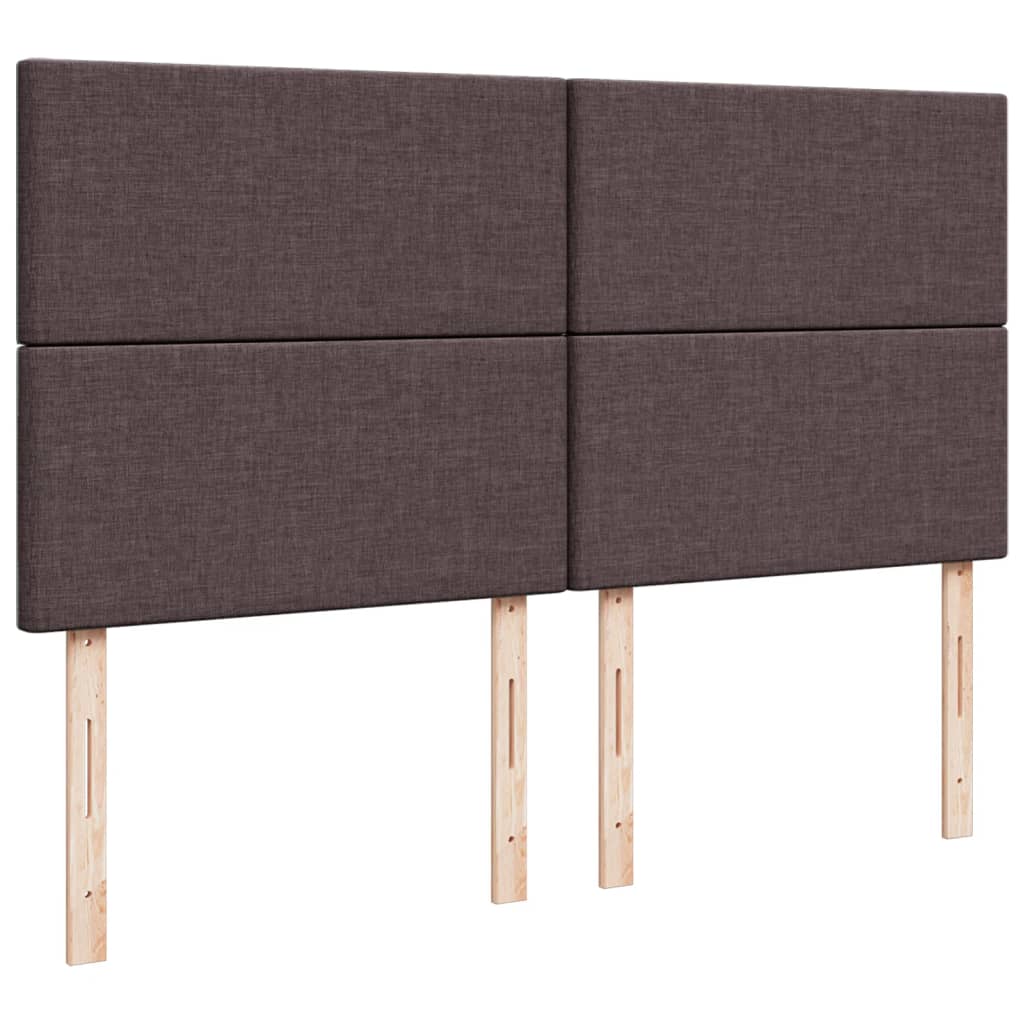 vidaXL Κρεβάτι Boxspring με Στρώμα Σκούρο Καφέ 180x200 εκ Υφασμάτινο