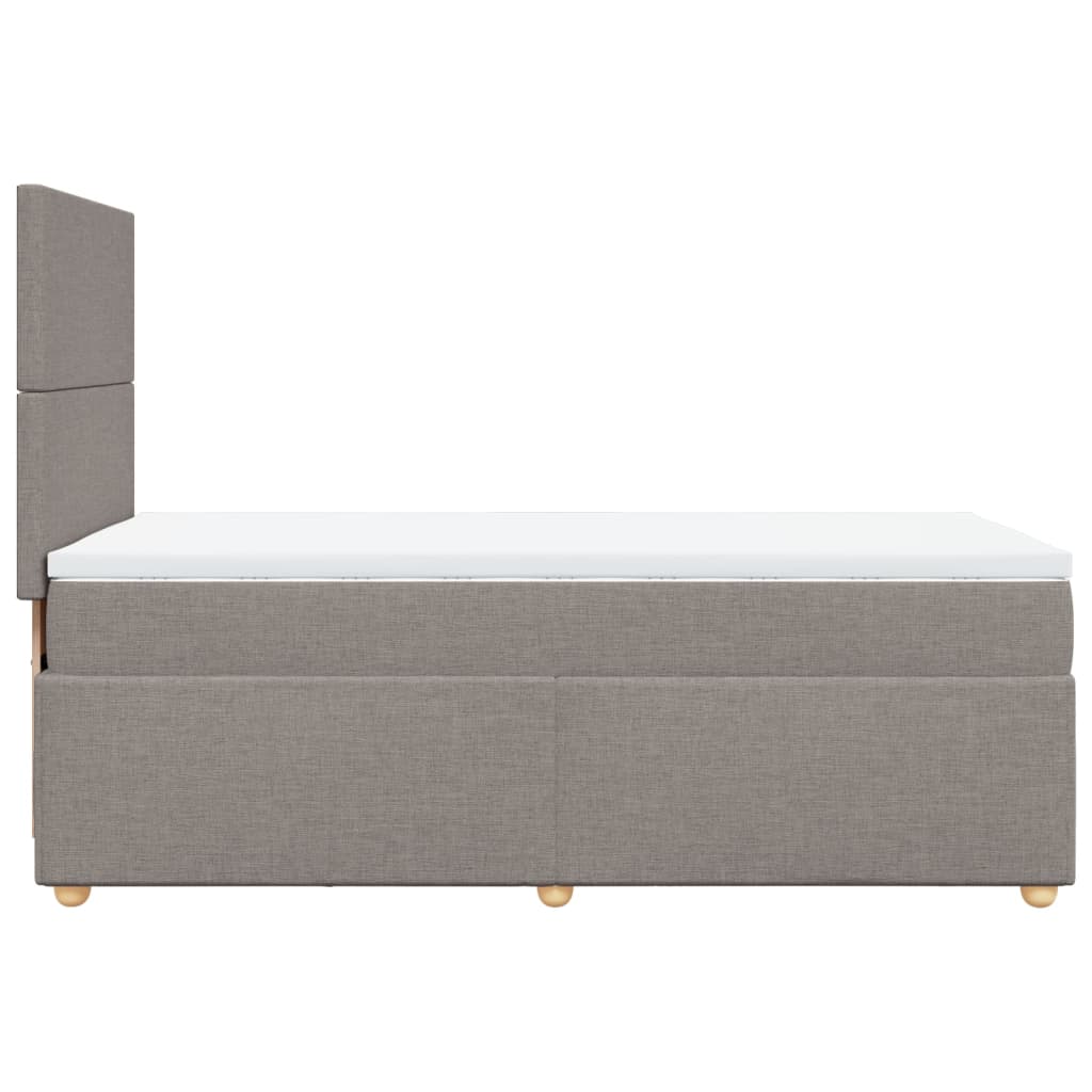 vidaXL Κρεβάτι Boxspring με Στρώμα Taupe 80x200 εκ. Υφασμάτινο