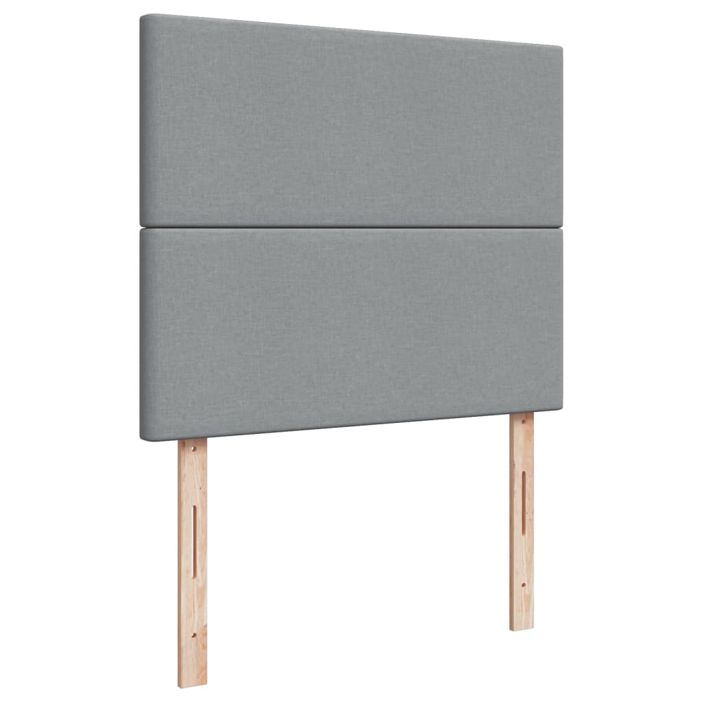 vidaXL Κρεβάτι Boxspring με Στρώμα Ανοιχτό Γκρι 120x190 εκ. Υφασμάτινο