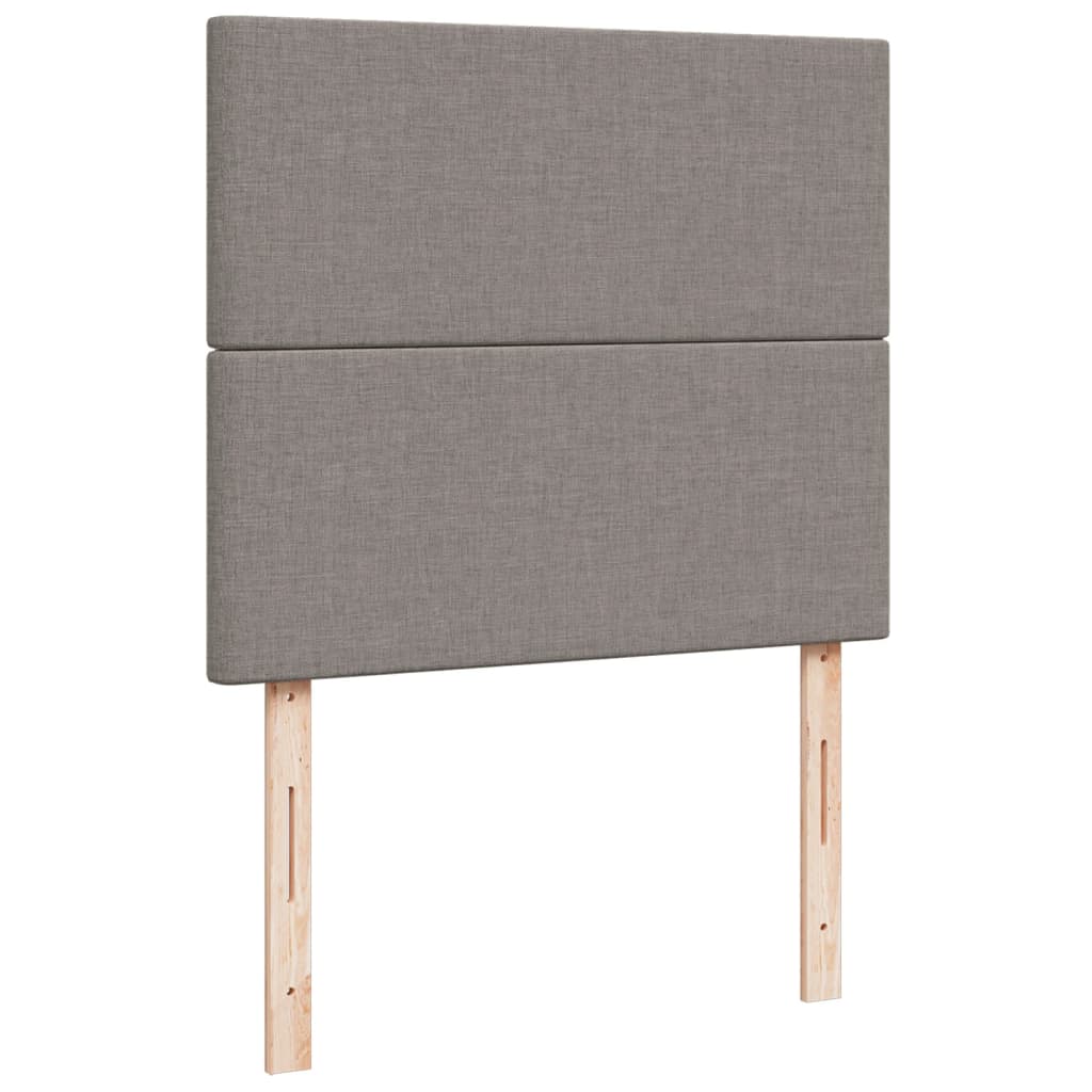 vidaXL Κρεβάτι Boxspring με Στρώμα Taupe 120x190 εκ. Υφασμάτινο