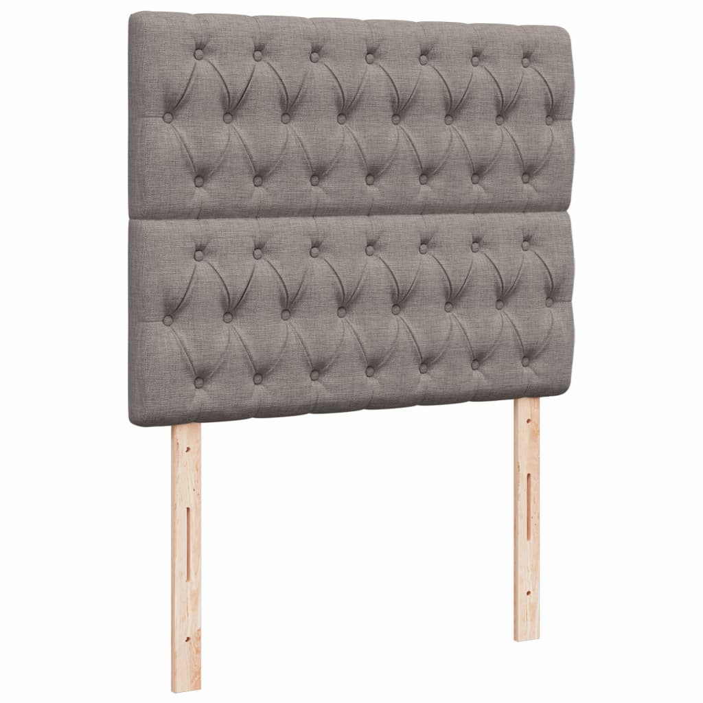 vidaXL Κρεβάτι Boxspring με Στρώμα Taupe 120x200 εκ. Υφασμάτινο