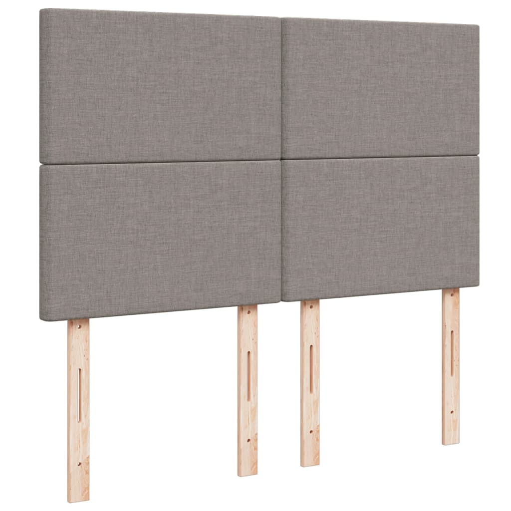 vidaXL Κρεβάτι Boxspring με Στρώμα Taupe 140x190 εκ. Υφασμάτινο