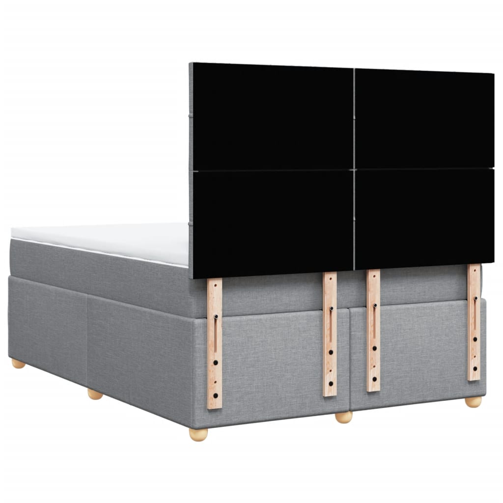vidaXL Κρεβάτι Boxspring με Στρώμα Αν. Πράσινο 160x200εκ Υφασμάτινο