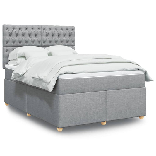 vidaXL Κρεβάτι Boxspring με Στρώμα Αν. Πράσινο 160x200εκ Υφασμάτινο