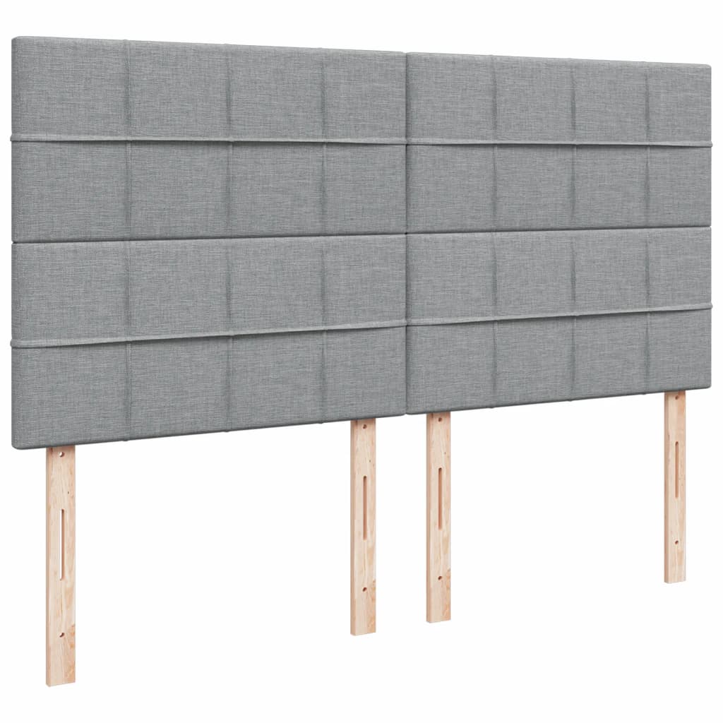 vidaXL Κρεβάτι Boxspring με Στρώμα Ανοιχτό Γκρι 180x200 εκ. Υφασμάτινο