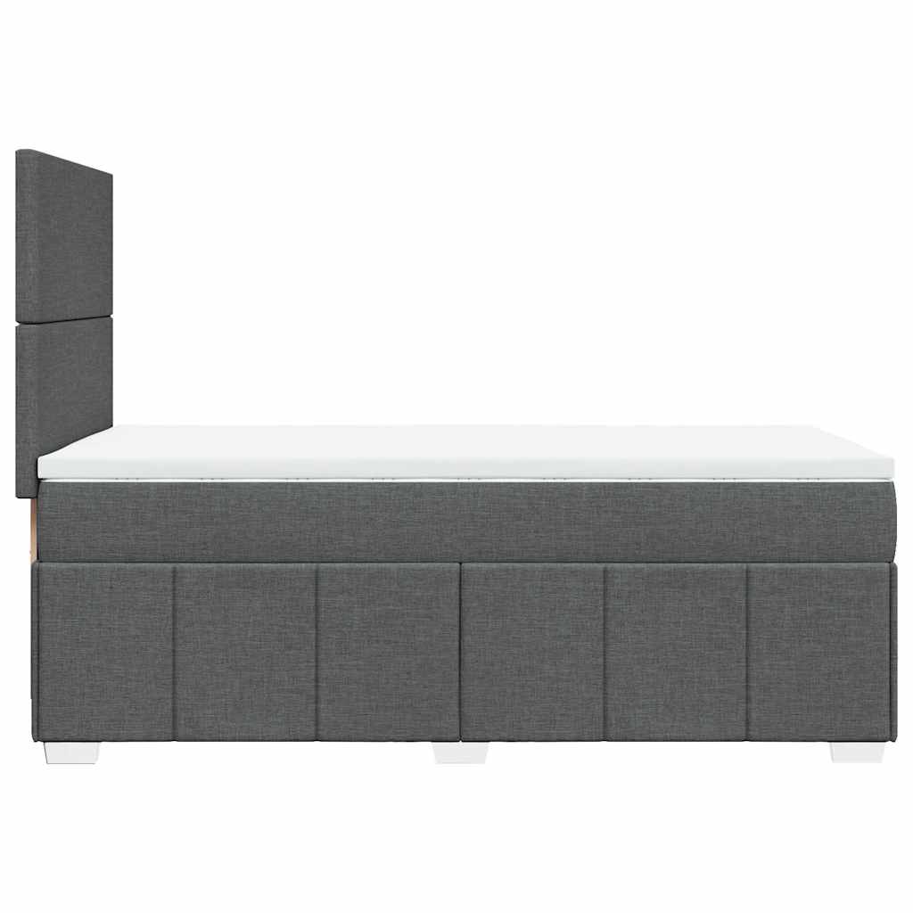 vidaXL Κρεβάτι Boxspring με Στρώμα Σκούρο Γκρι 80x200 εκ. Υφασμάτινο