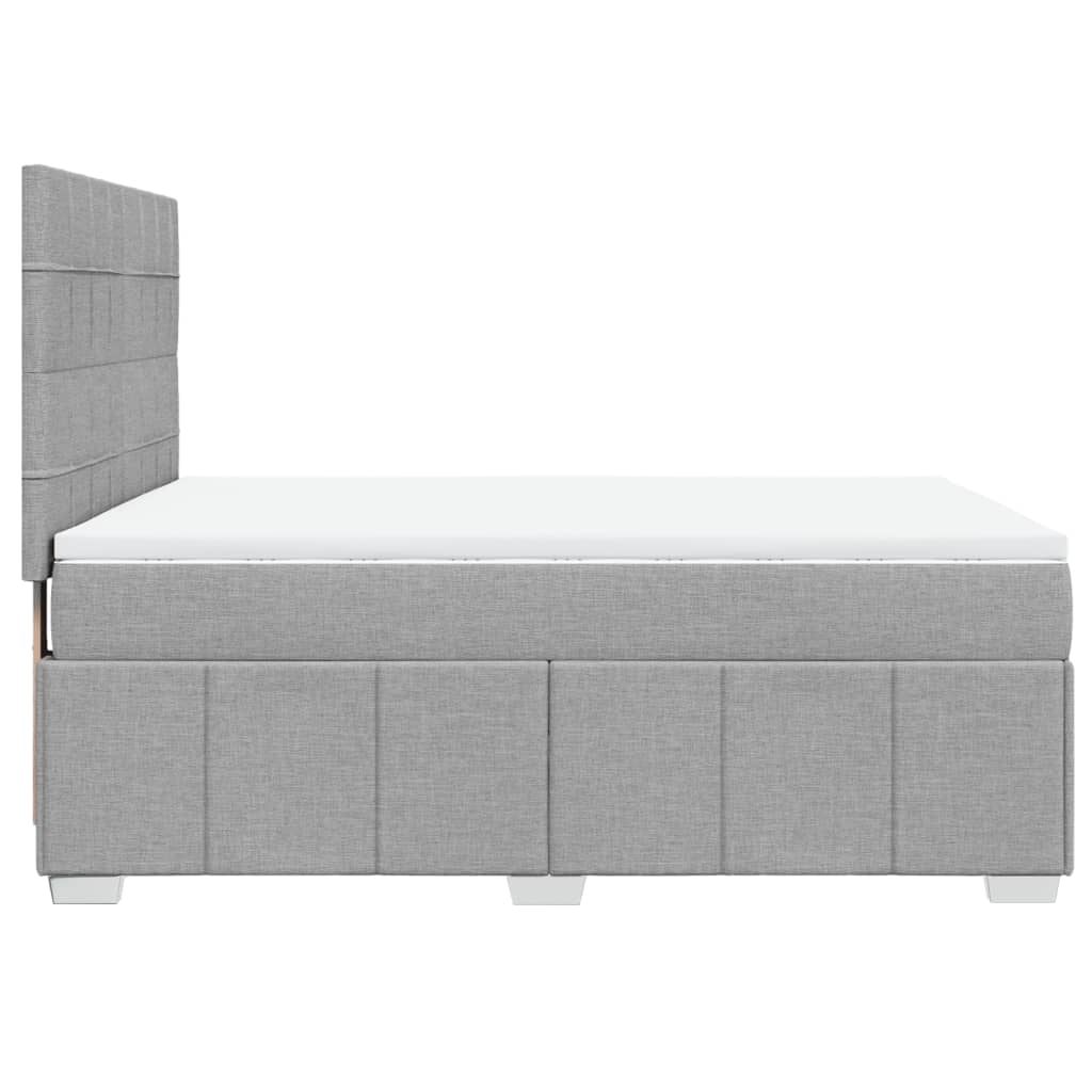 vidaXL Κρεβάτι Boxspring με Στρώμα Αν. Πράσινο 160x200εκ Υφασμάτινο