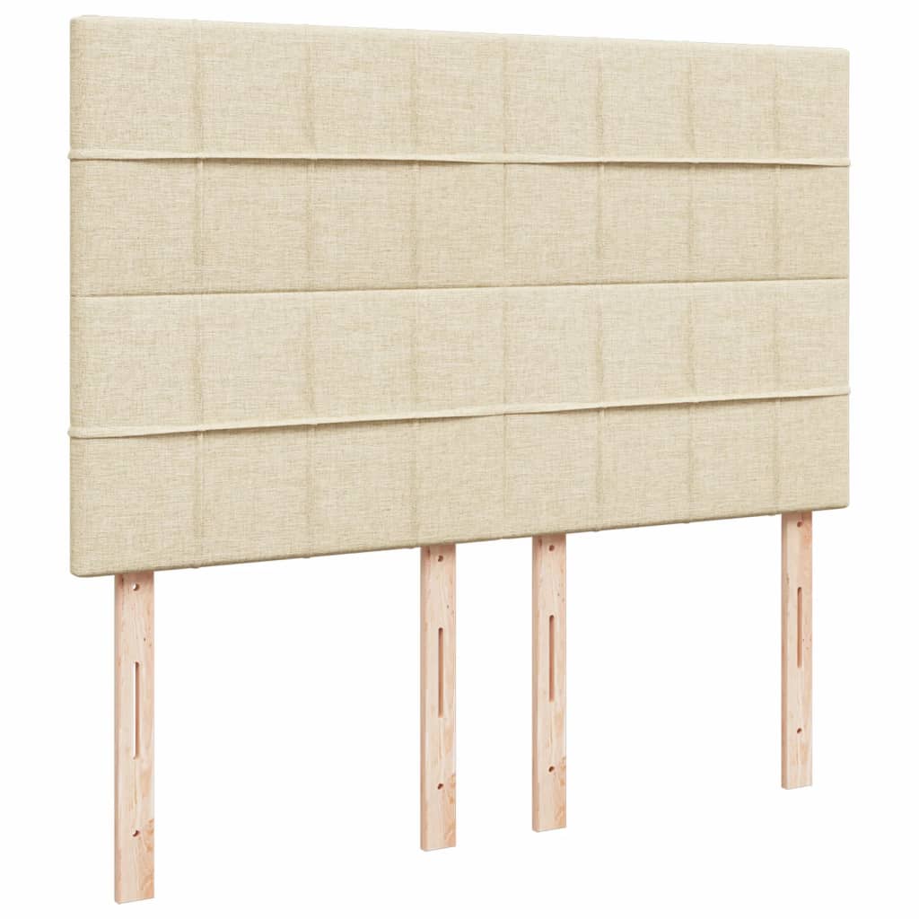 vidaXL Κρεβάτι Boxspring με Στρώμα Κρεμ 160x200 εκ. Υφασμάτινο