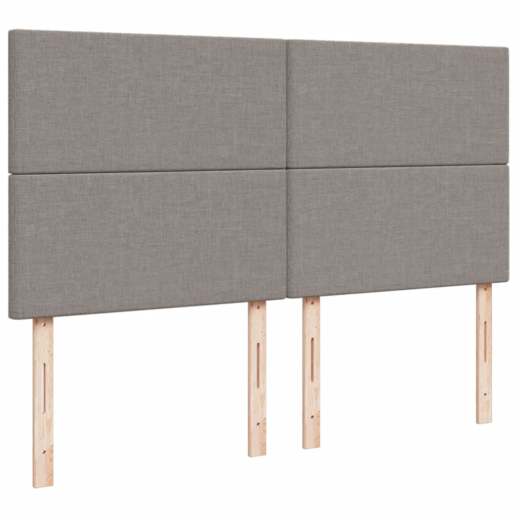 vidaXL Κρεβάτι Boxspring με Στρώμα Taupe 180x200 εκ. Υφασμάτινο