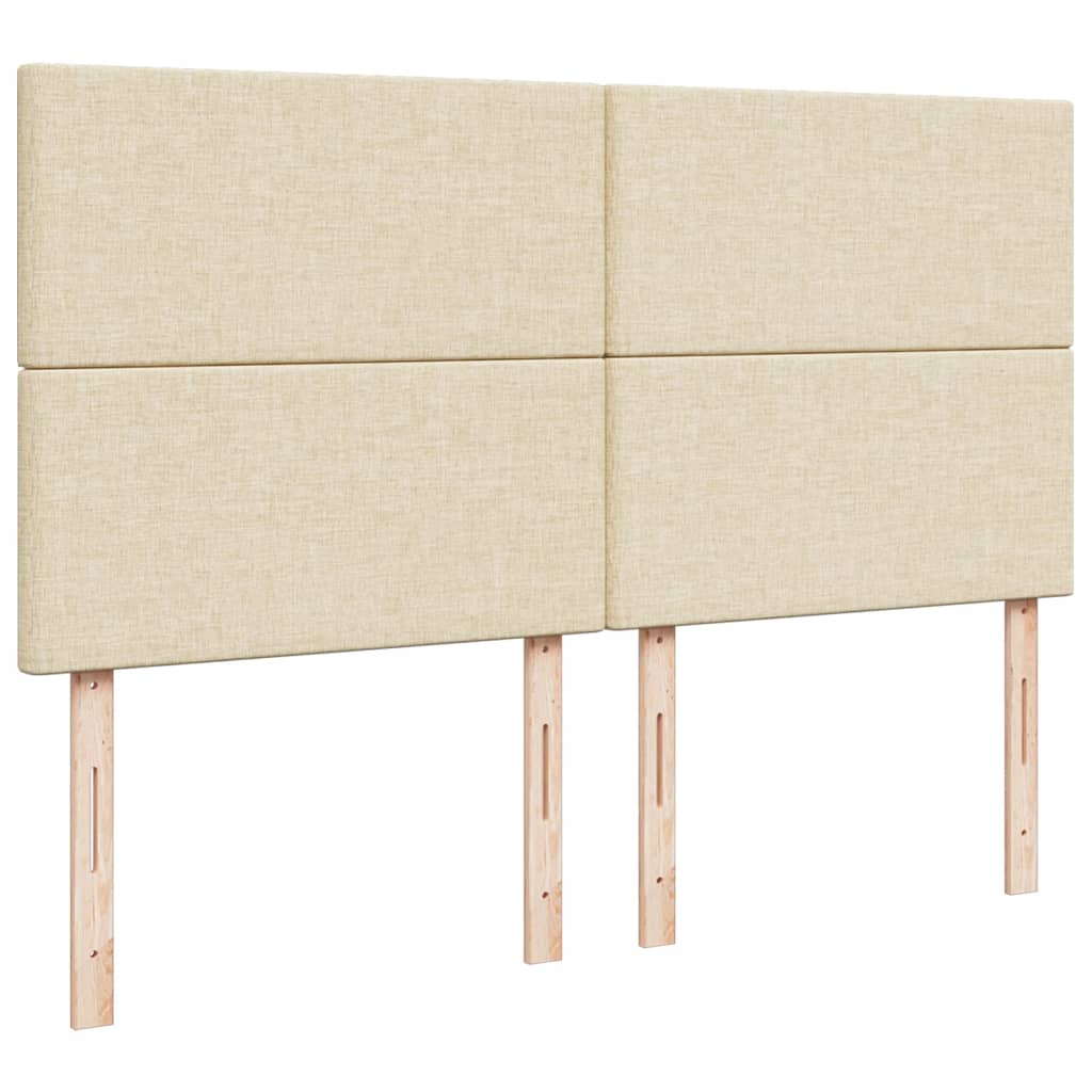 vidaXL Κρεβάτι Boxspring με Στρώμα Κρεμ 180x200 εκ. Υφασμάτινο